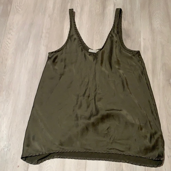 7 for all mankind scoop silk sleeveless top - Picture 1 of 6